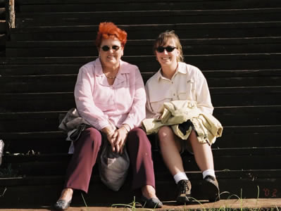 Bettie and Carrie a little wind swept